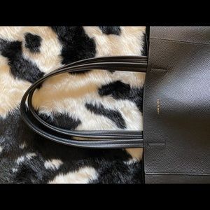 Heather North-South Tote - Black